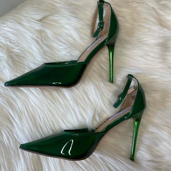 Steve Madden Opar Translucent Green Stiletto Pump Heels - Picture 8 of 12